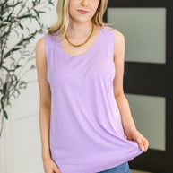Mellow Muse Relaxed Knit Tank in Lilac