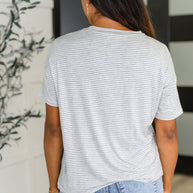 Mood Swingin' Casual Drop Shoulder Tee in Grey