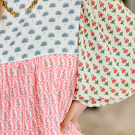 Outside Advantage Mixed Print Boho Blouse