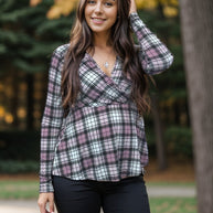 Pinky Plaid - Peplum