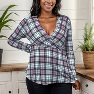 Pinky Plaid - Peplum