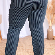 Pinstriped Diva - Tummy Control Judy Blues