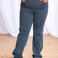 Pinstriped Diva - Tummy Control Judy Blues