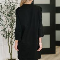 Portfolio Quarter Sleeve Dress in Black