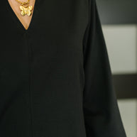 Portfolio Quarter Sleeve Dress in Black