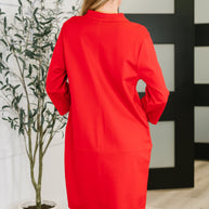 Portfolio Quarter Sleeve Dress in Red