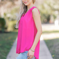 Pink Petals Sleeveless Top