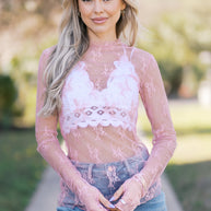 Pink Lace Embrace Top