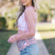 Pink Lace Embrace Top