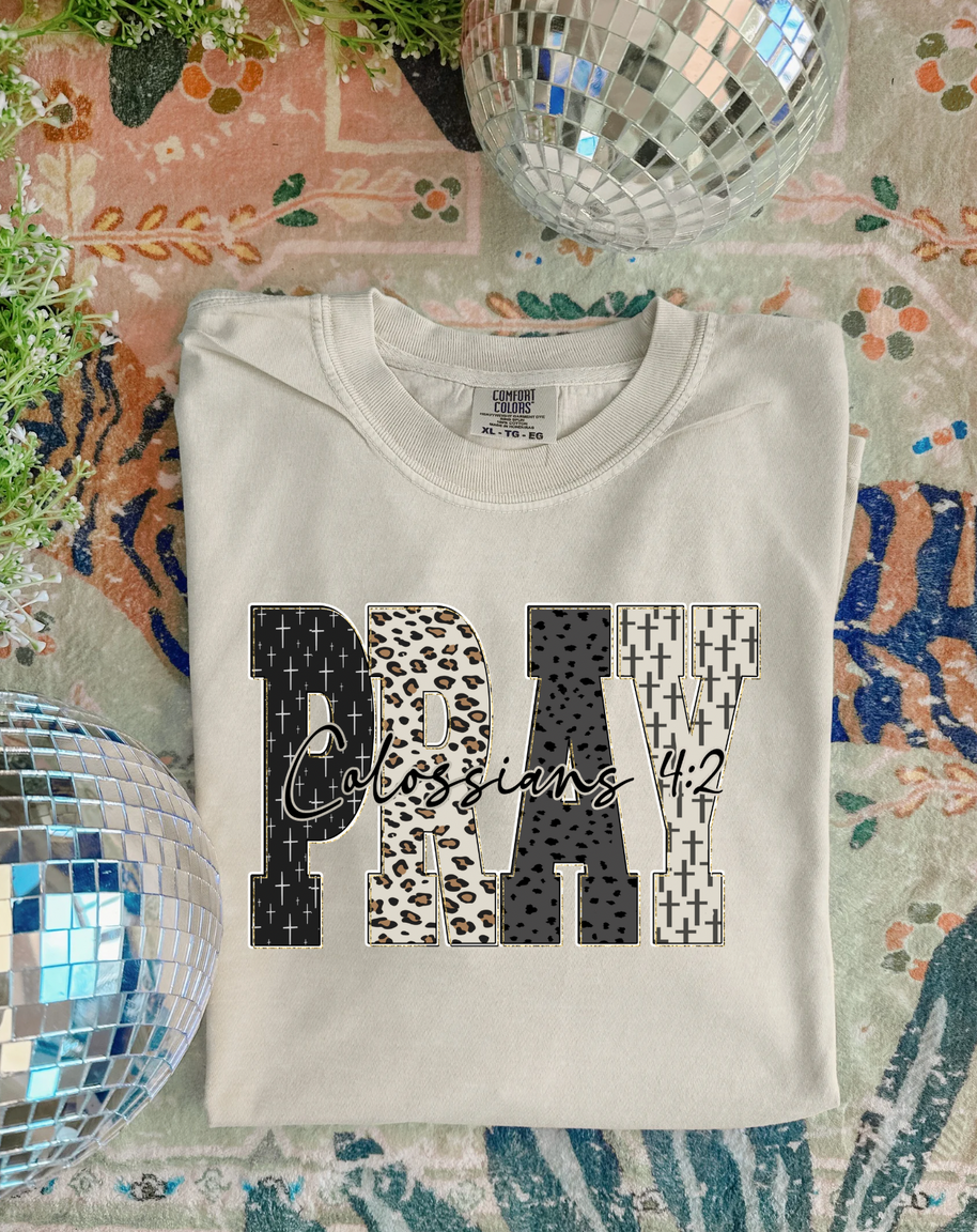 Leopard Pray Graphic Tee