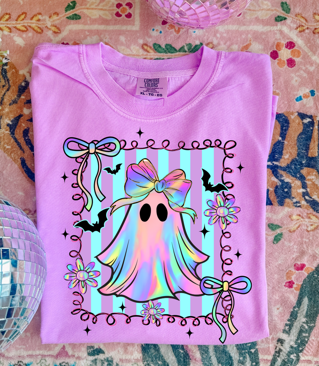 Neon Preppy Ghost Graphic Tee