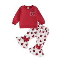 Lady Bug Crewneck and Bell Set