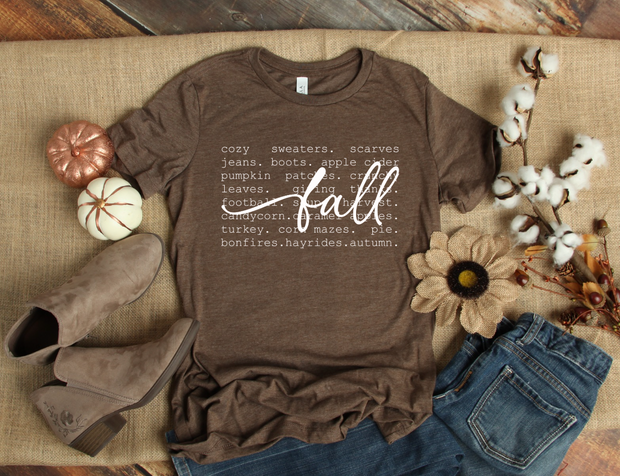 Fall Words Graphic Tee