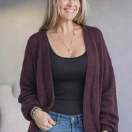 Senses of Cabernet Knit Cardigan
