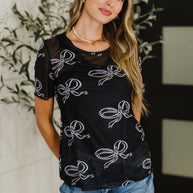 PREORDER: Sheer Bow Layering Top