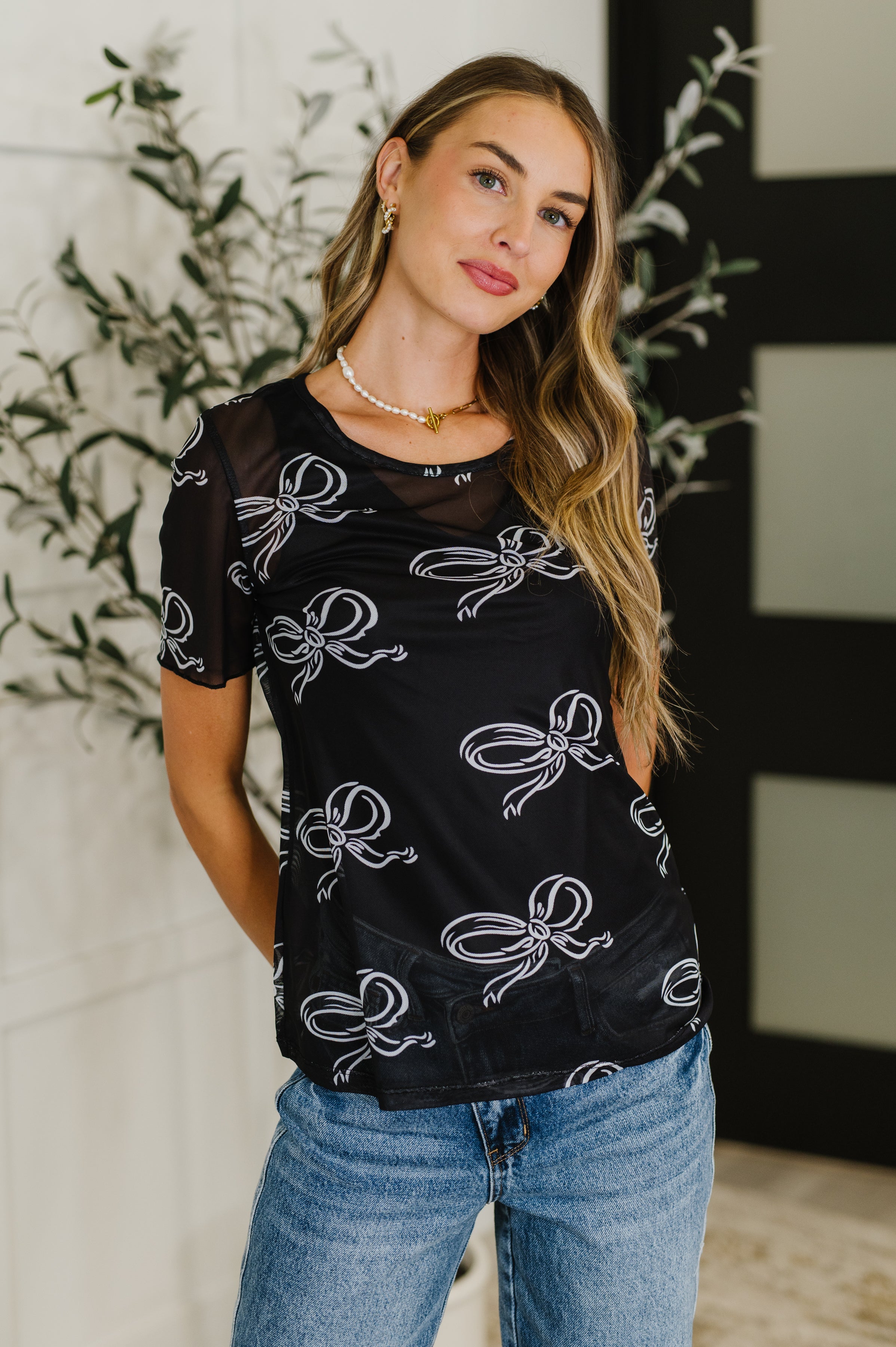 PREORDER: Sheer Bow Layering Top