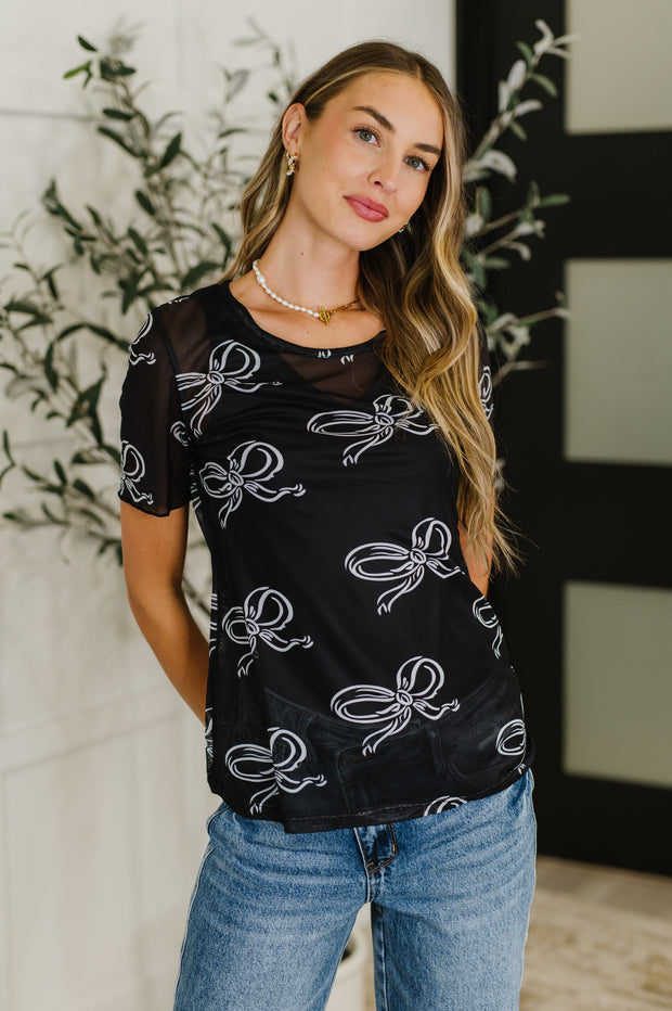 PREORDER: Sheer Bow Layering Top