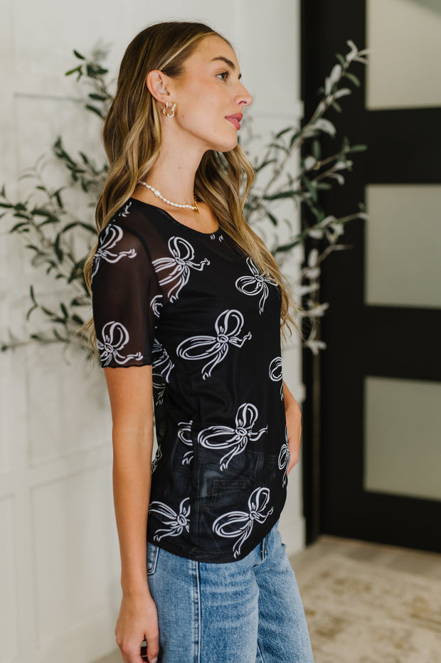 PREORDER: Sheer Bow Layering Top