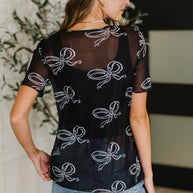 PREORDER: Sheer Bow Layering Top