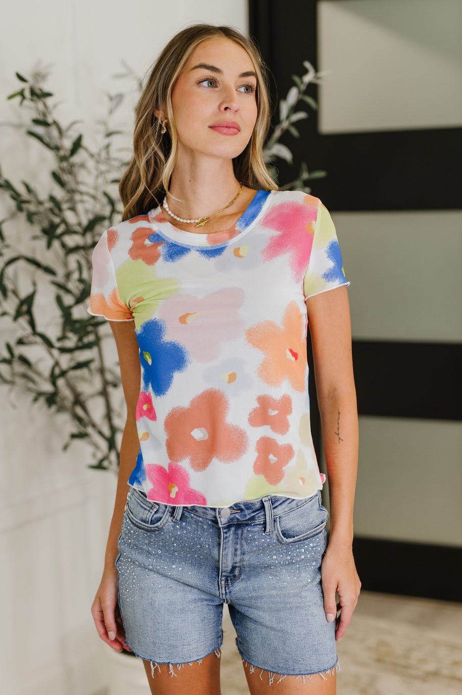 PREORDER: Sheer Floral Layering Top