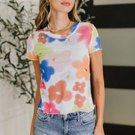 PREORDER: Sheer Floral Layering Top
