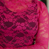 Sheer Intentions Lace Layering Top Fuchsia