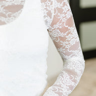 Sheer Intentions Lace Layering Top in Ivory