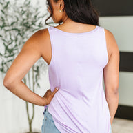Simpler Times Basic V-Neck Tank in Lavender