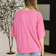 Stay On Top Relaxed Tee in Candy Pink