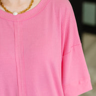 Stay On Top Relaxed Tee in Candy Pink
