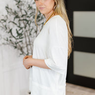 Stay On Top Relaxed Tee in Off White