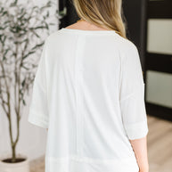 Stay On Top Relaxed Tee in Off White