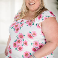 Strawberry Sunflowers Flutter Sleeve