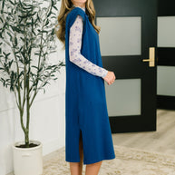 Sweet Like That Casual Dress in Light Navy
