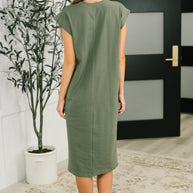 Sweet Like That Casual Dress in Light Olive