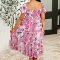 Sweetheart Club Square Neck Floral Dress