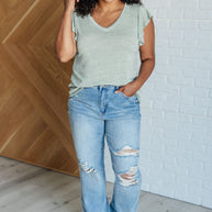 Take It In Flutter Sleeve Top