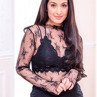 Black Lace Embrace Top