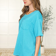 The Go-To Tee in Aqua Glow