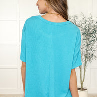 The Go-To Tee in Aqua Glow