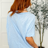 The Layback Relaxed Basic Tee in Light Blue