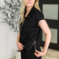 Twenty Four Karat Half Zip Top and Shorts Set