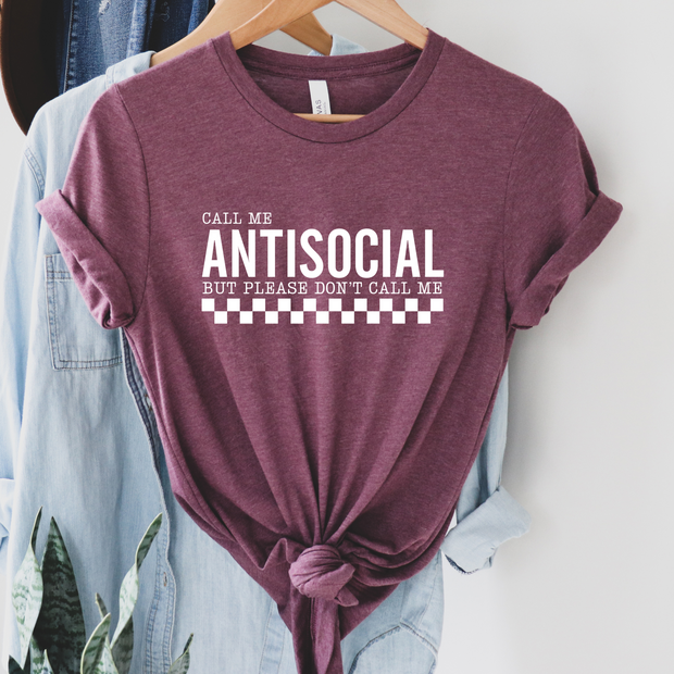 Call Me Antisocial Graphic Tee