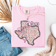 Custom State with Bow Graphic Tee