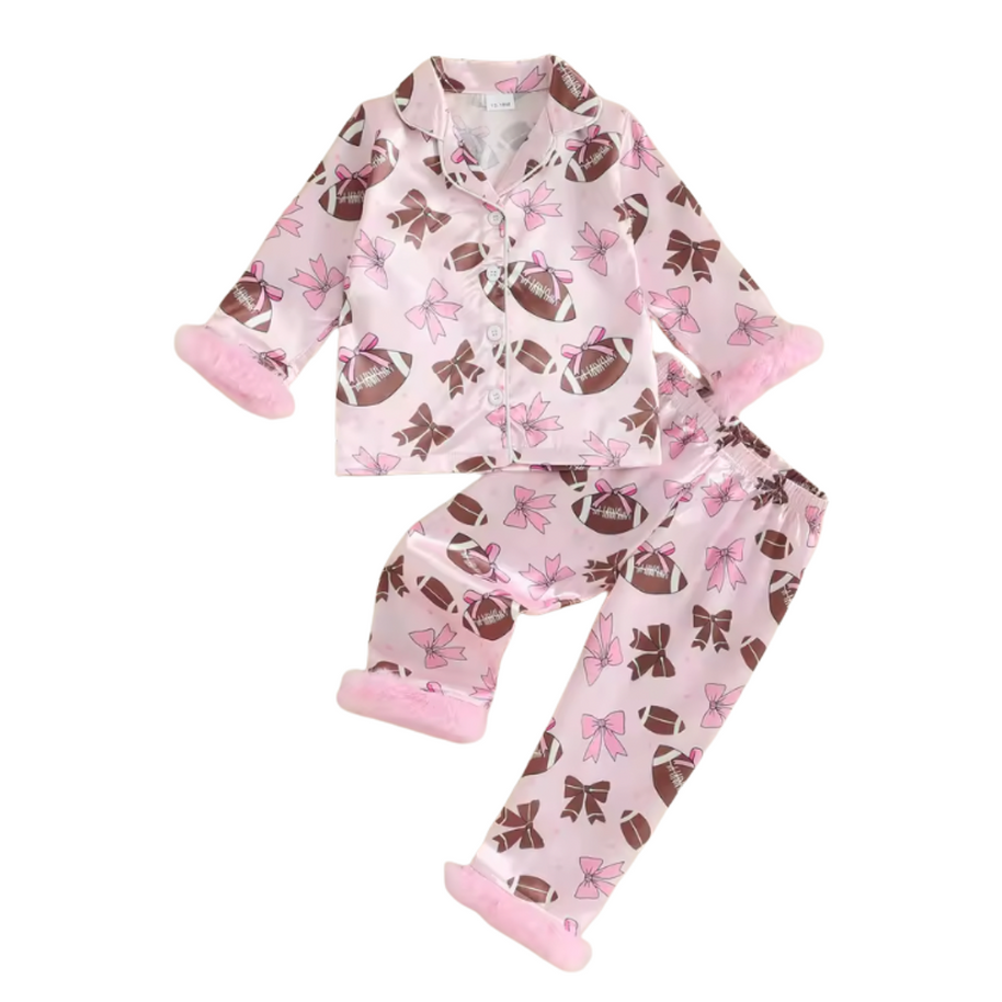 Pink Football Silky Jammies