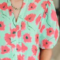 Wildflower Waltz Gathered Tier Dress in Mint