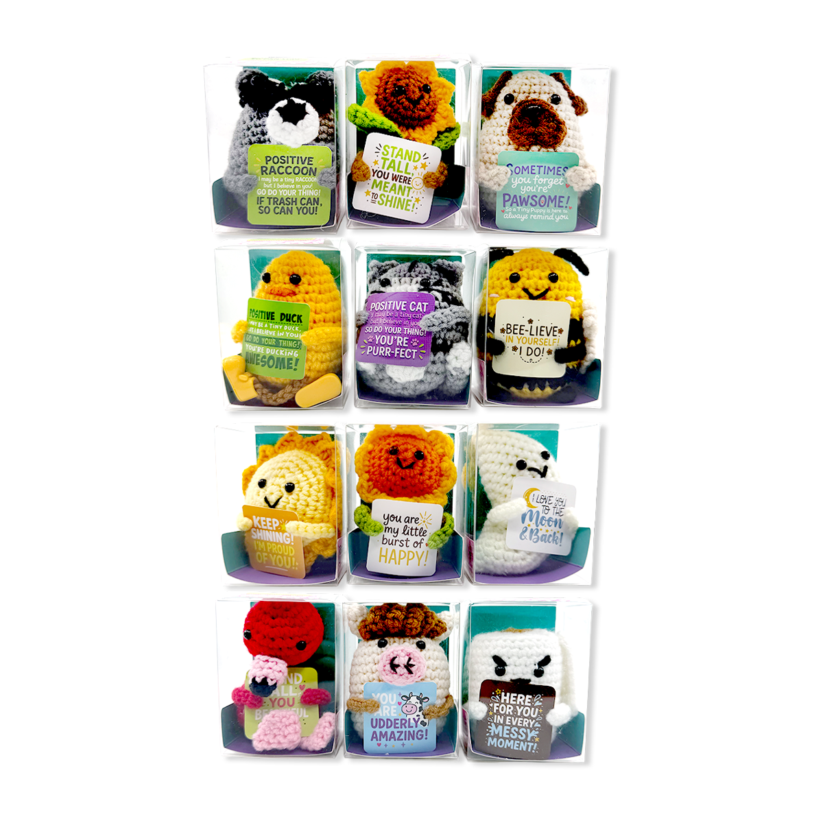 Emotional Support Crochet Plush Pals TOP SELLER - 12/Display
