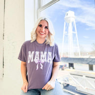 Purple Mama Bow Graphic Tee