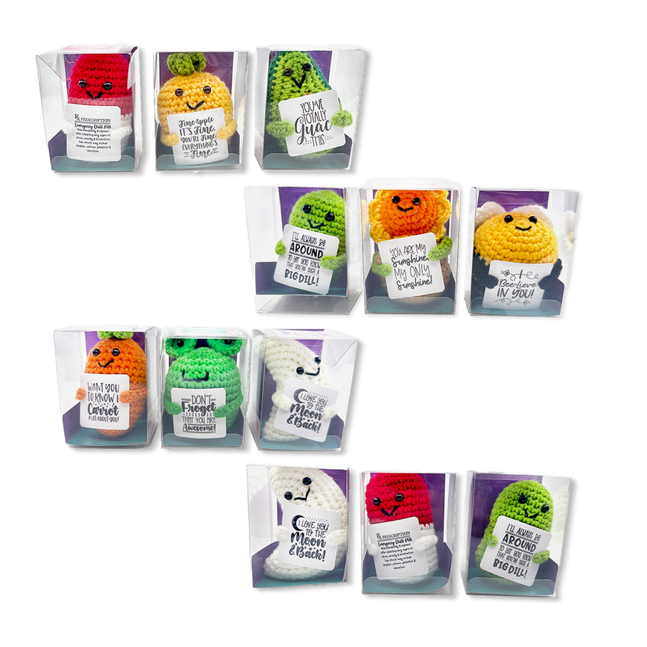 Emotional Support Crochet Plush Pals Boxed - 12/Display