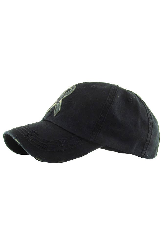 Camo Ribbon Washed Vintage Baseball Cap